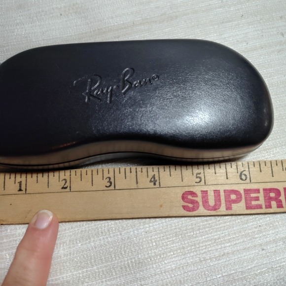 Ray-Ban Black Hard Shell Sunglasses Case with‎ Logo & Cleaning Cloth Replacement - Picture 6 of 8